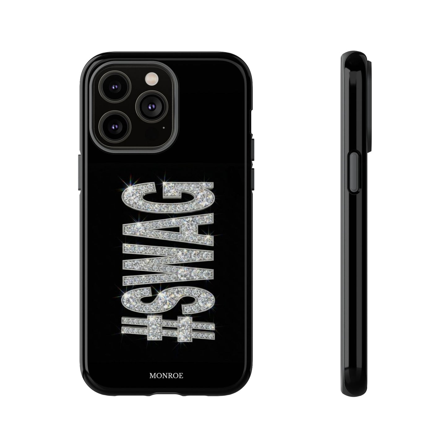 “#SWAG” Black Bling Tough Case