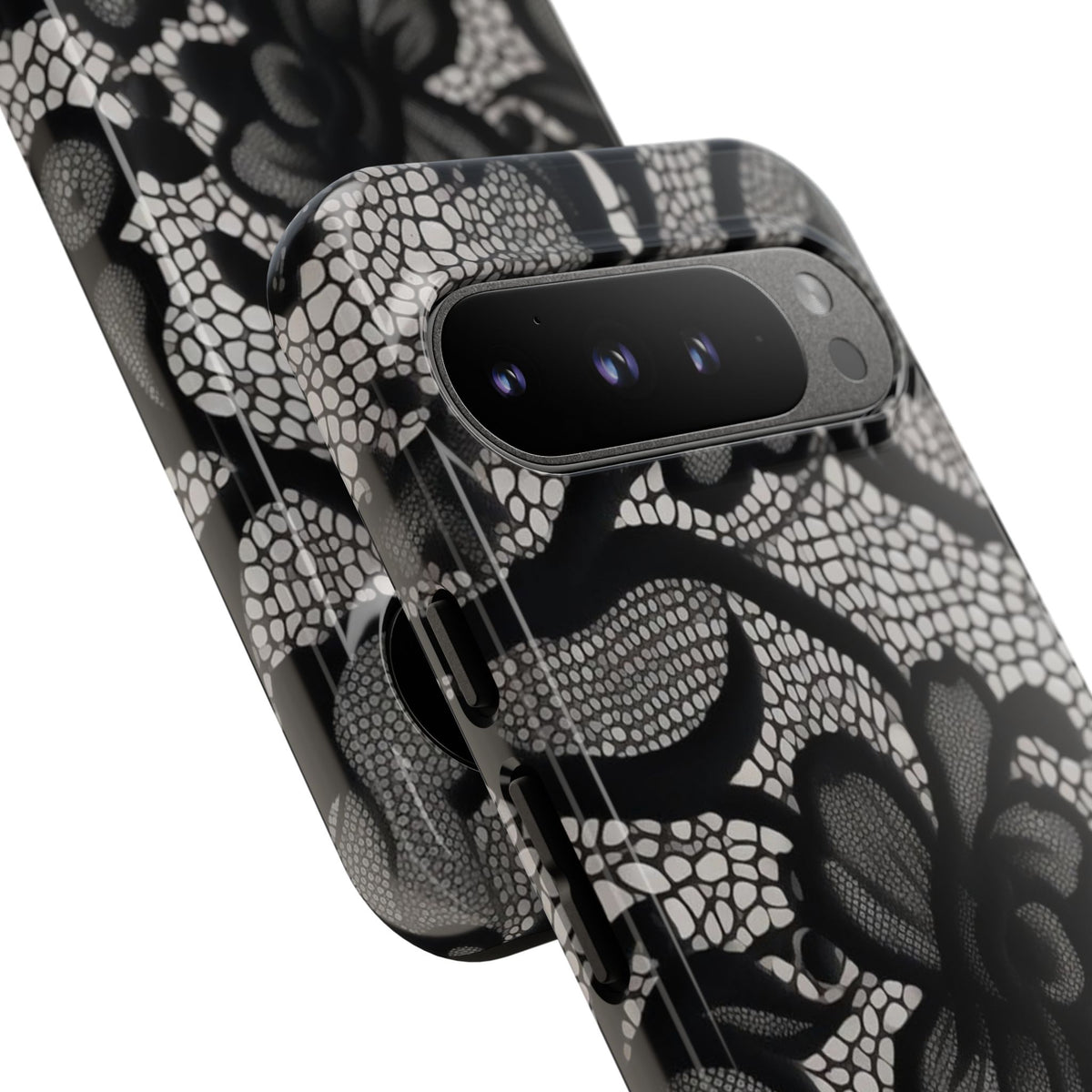 Black Floral Vintage Case