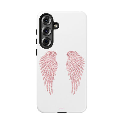 White & Pink Wings Tough Case
