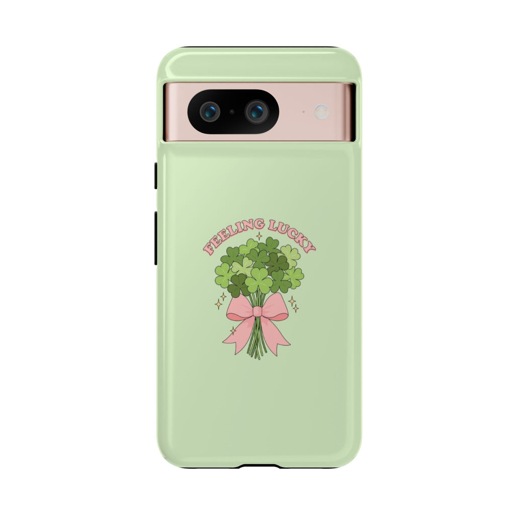 ‘Feeling Lucky' Clover Bouquet Tough Phone Case