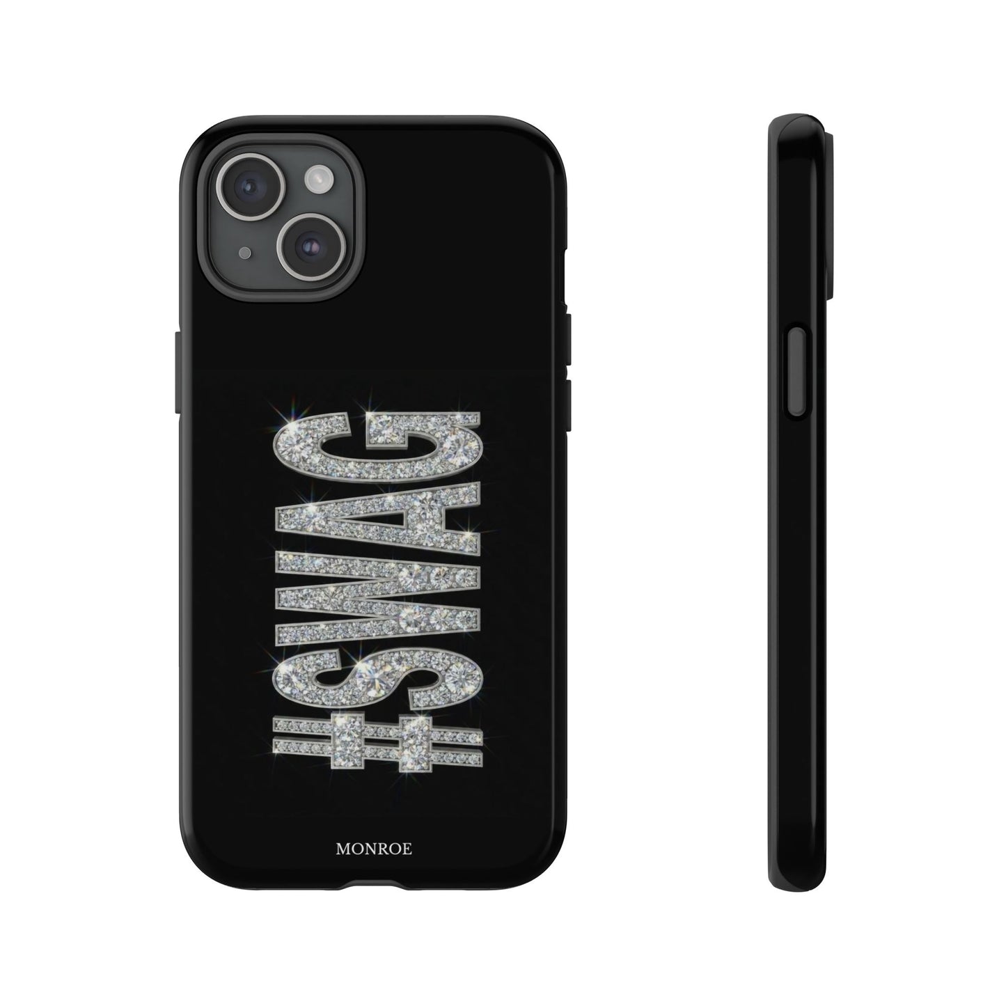 “#SWAG” Black Bling Tough Case