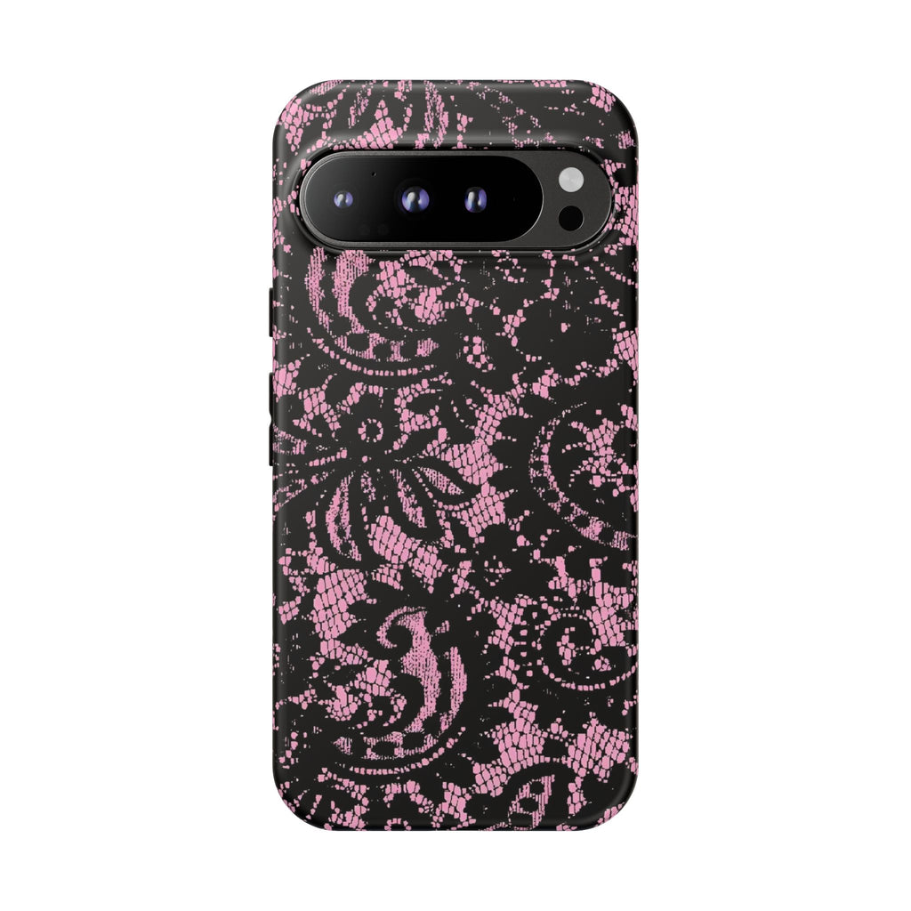 Pink Lace Pattern Tough Phone Case