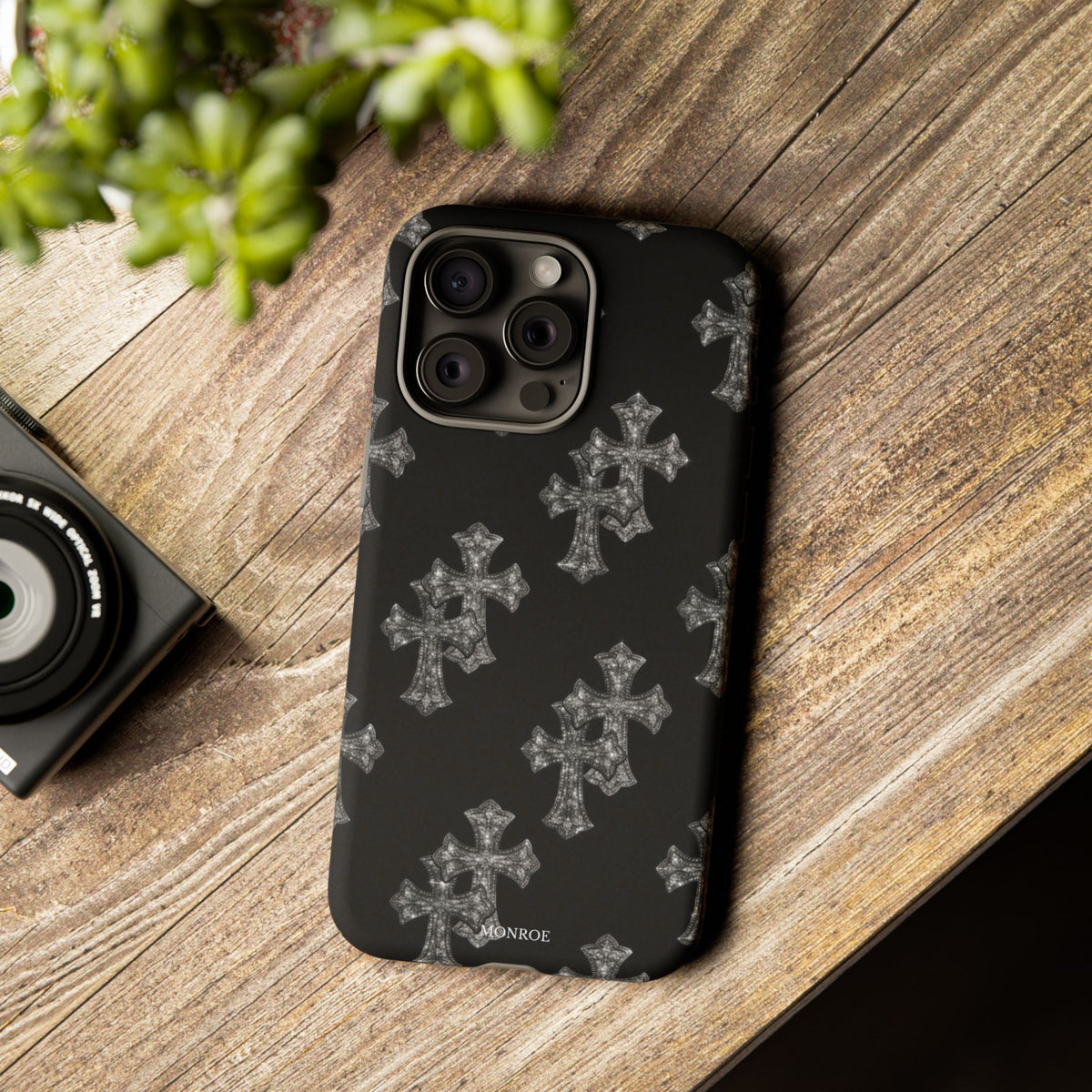 Black Crystal Cross Tough Case