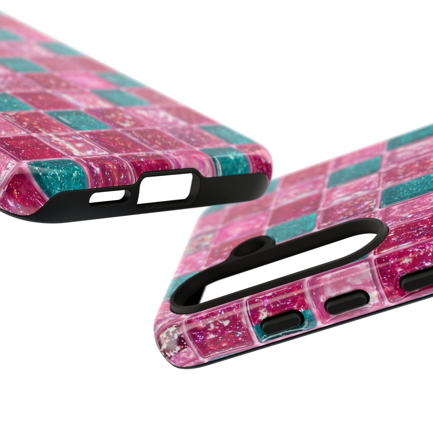 Pink Teal Mosaic Tough Case