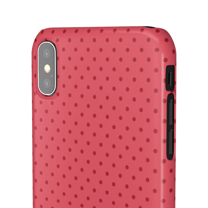 Coral Polka Dot Snap Phone Case