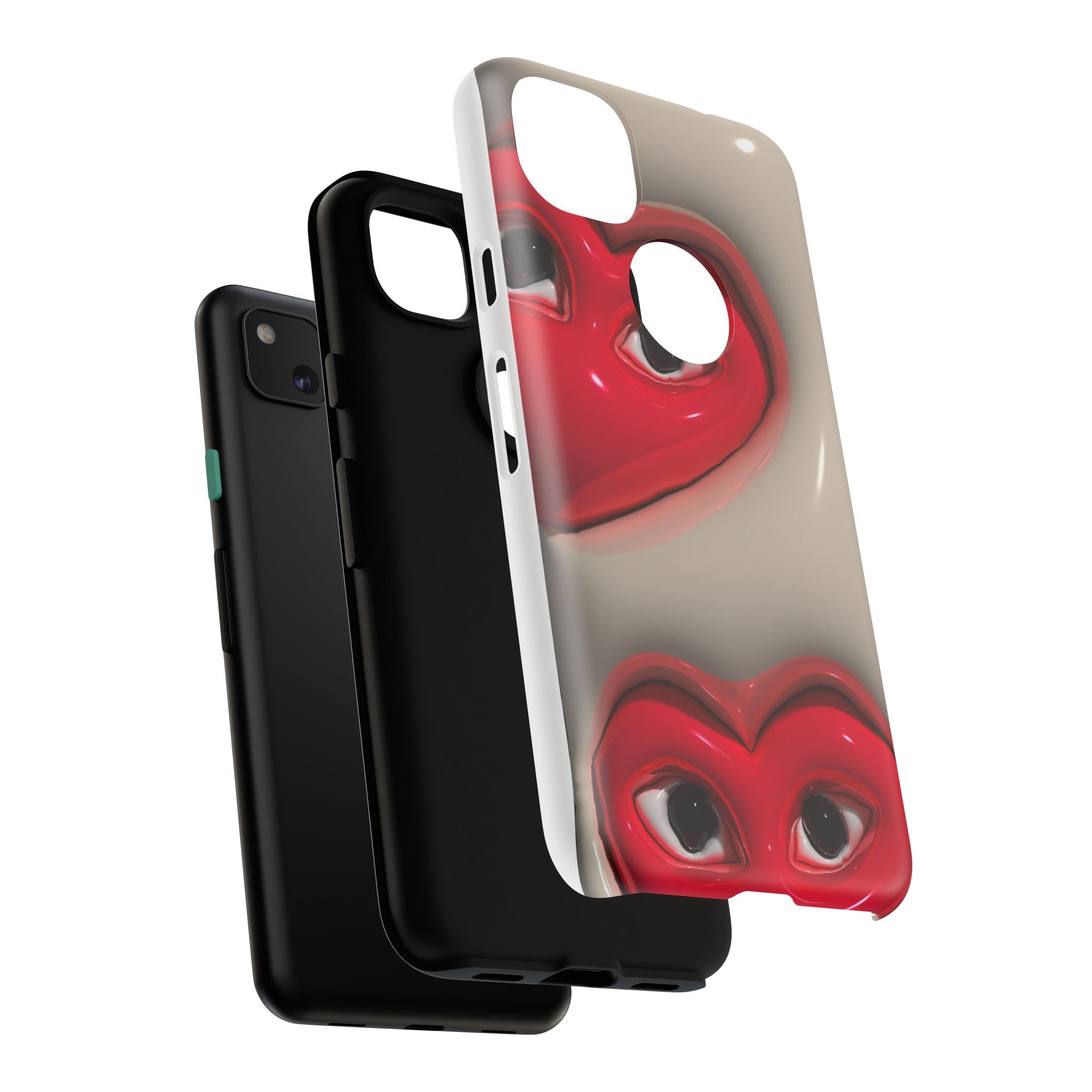 3D Hearts Phone Case