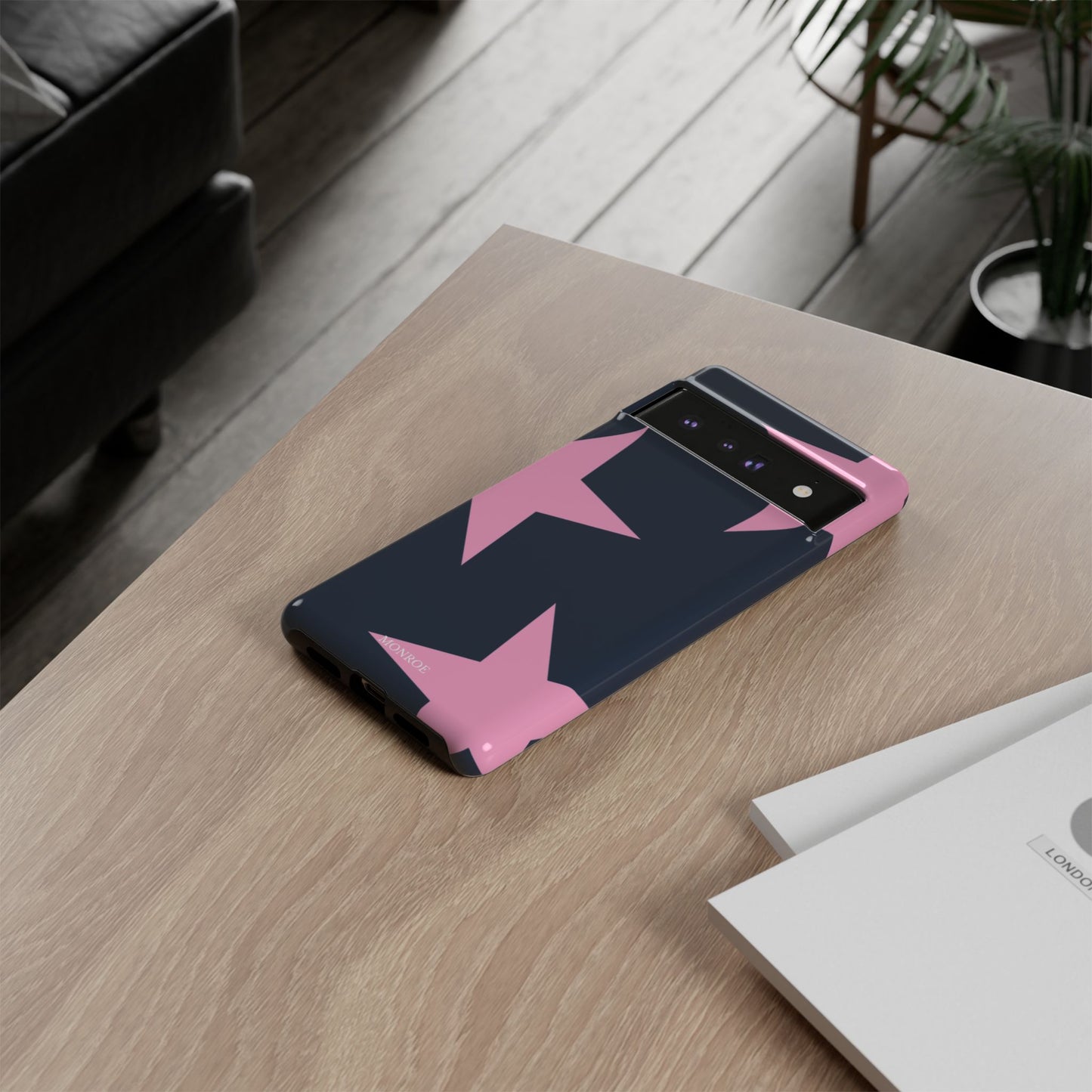 Navy & Pink Star Tough Cover