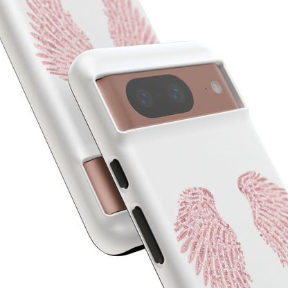 White & Pink Wings Tough Case