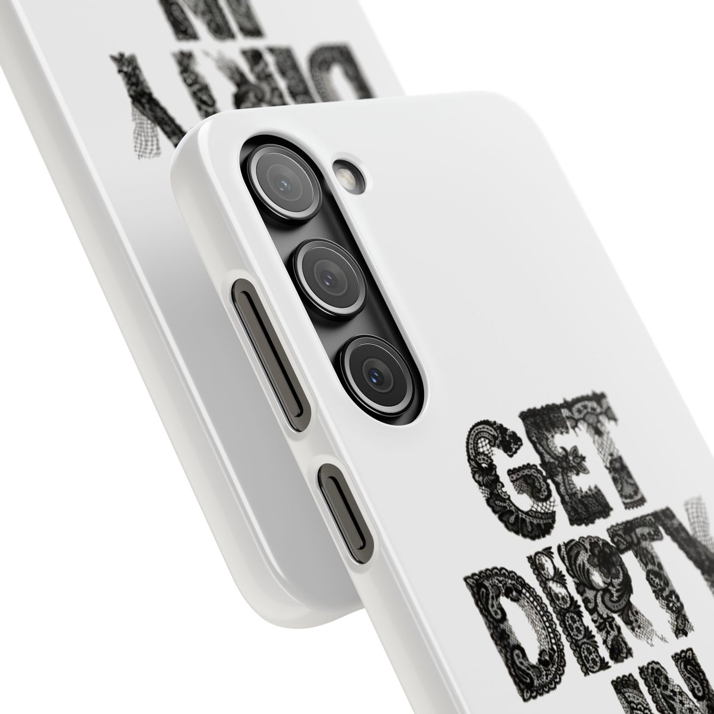 Get Dirty in Paris White Snap Case