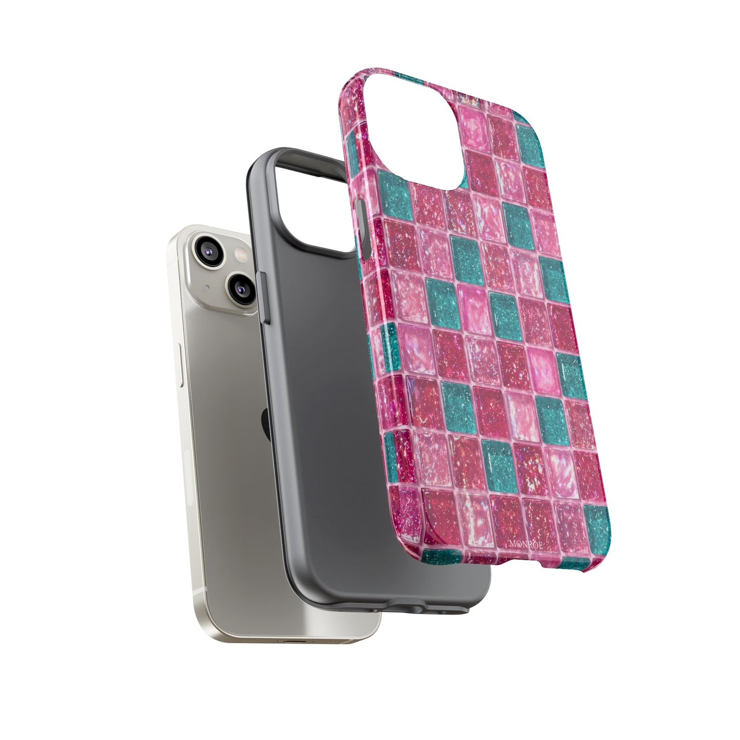 Pink Teal Mosaic Tough Case