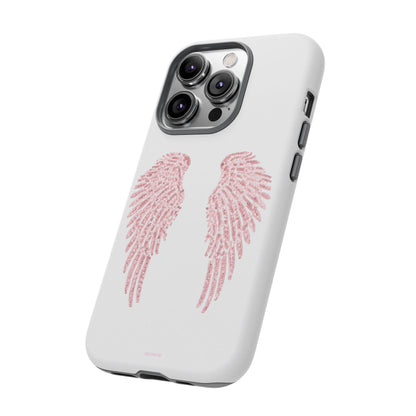 White & Pink Wings Tough Case