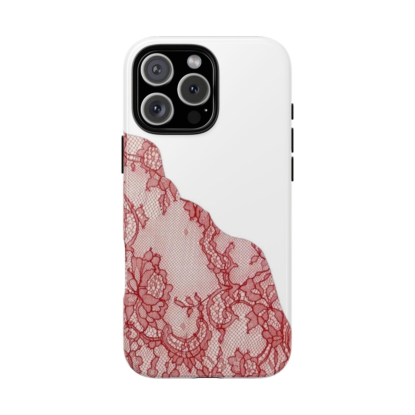 Red Lace Edge Tough Phone Case