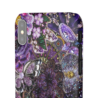 Purple Floral Butterfly Case