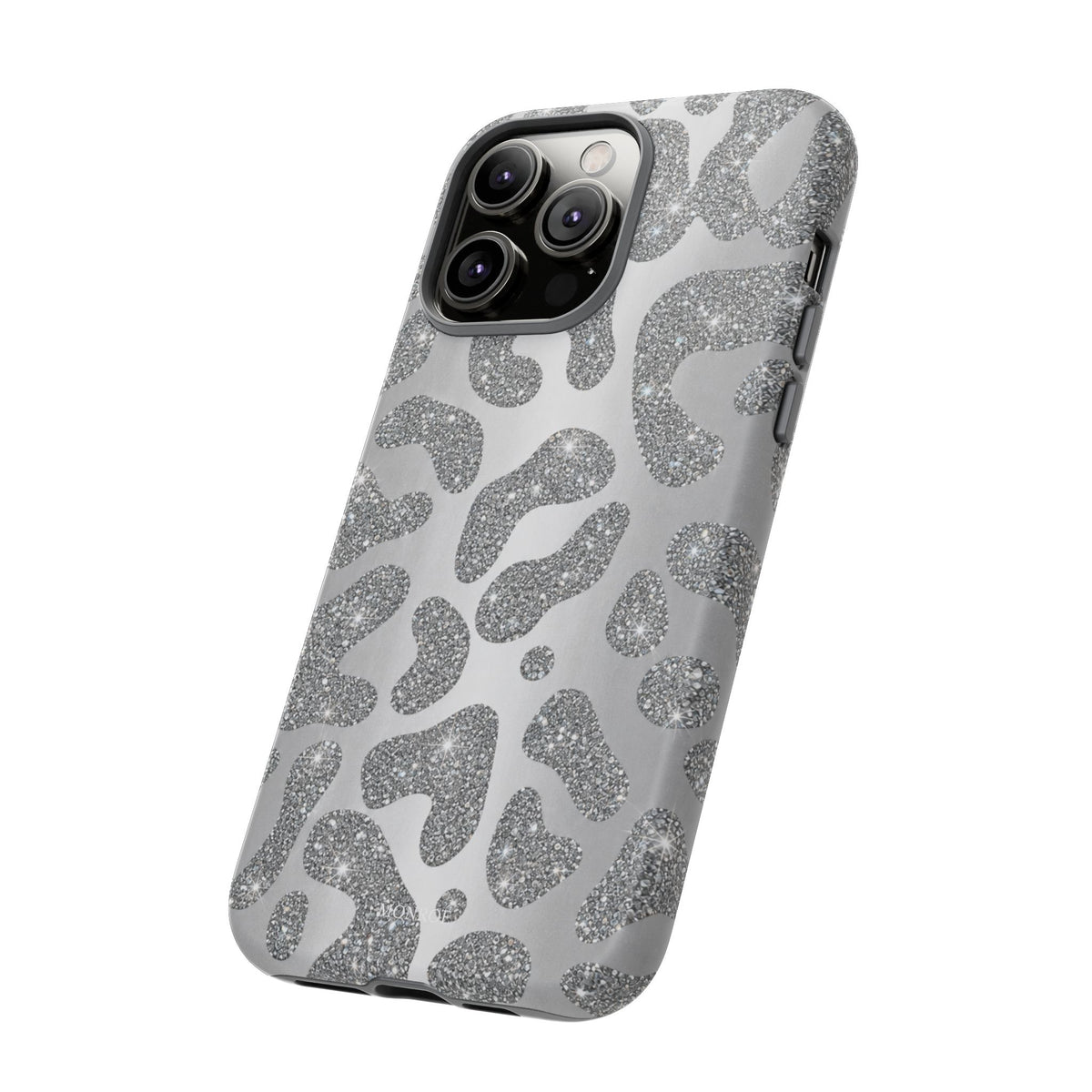 Silver Glitter Leopard Tough Case