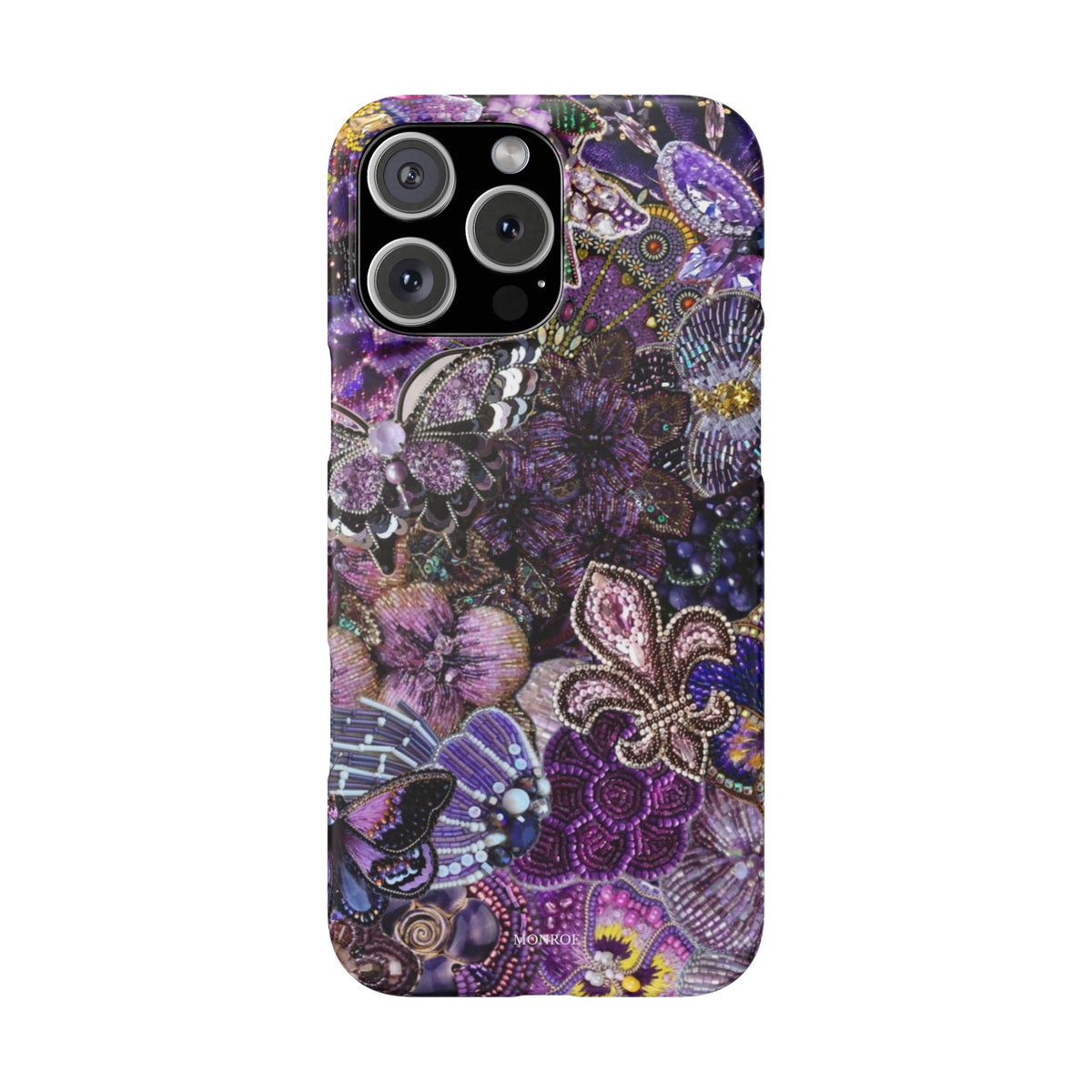 Purple Floral Butterfly Case