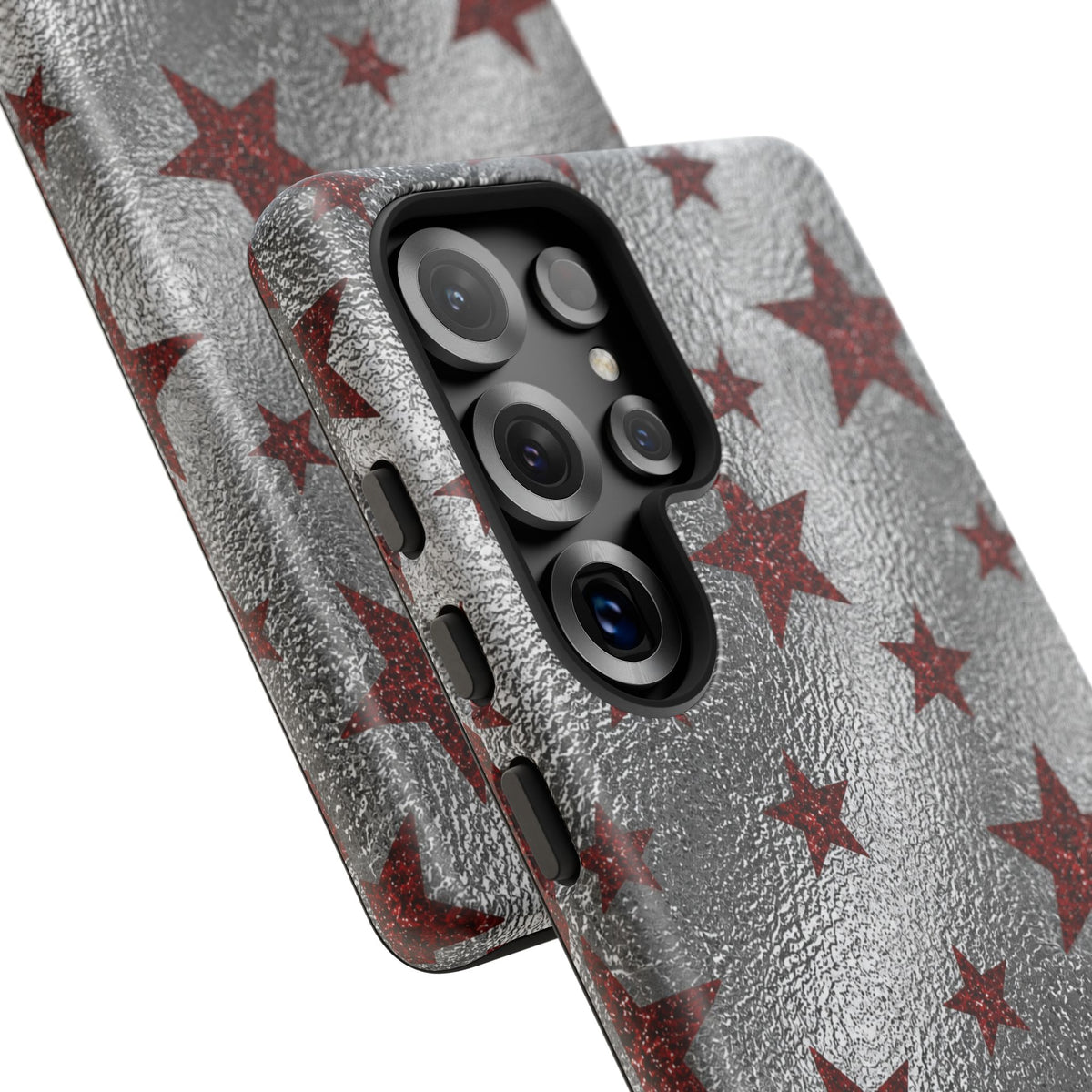 Silver Red Starry Tough Case