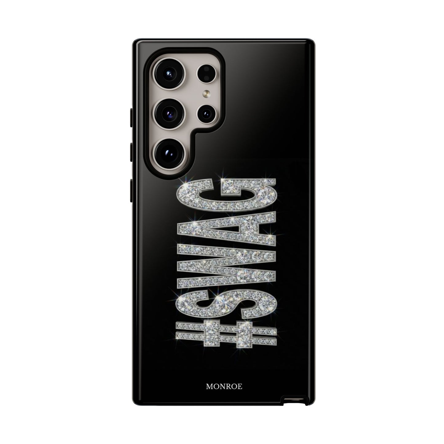 “#SWAG” Black Bling Tough Case