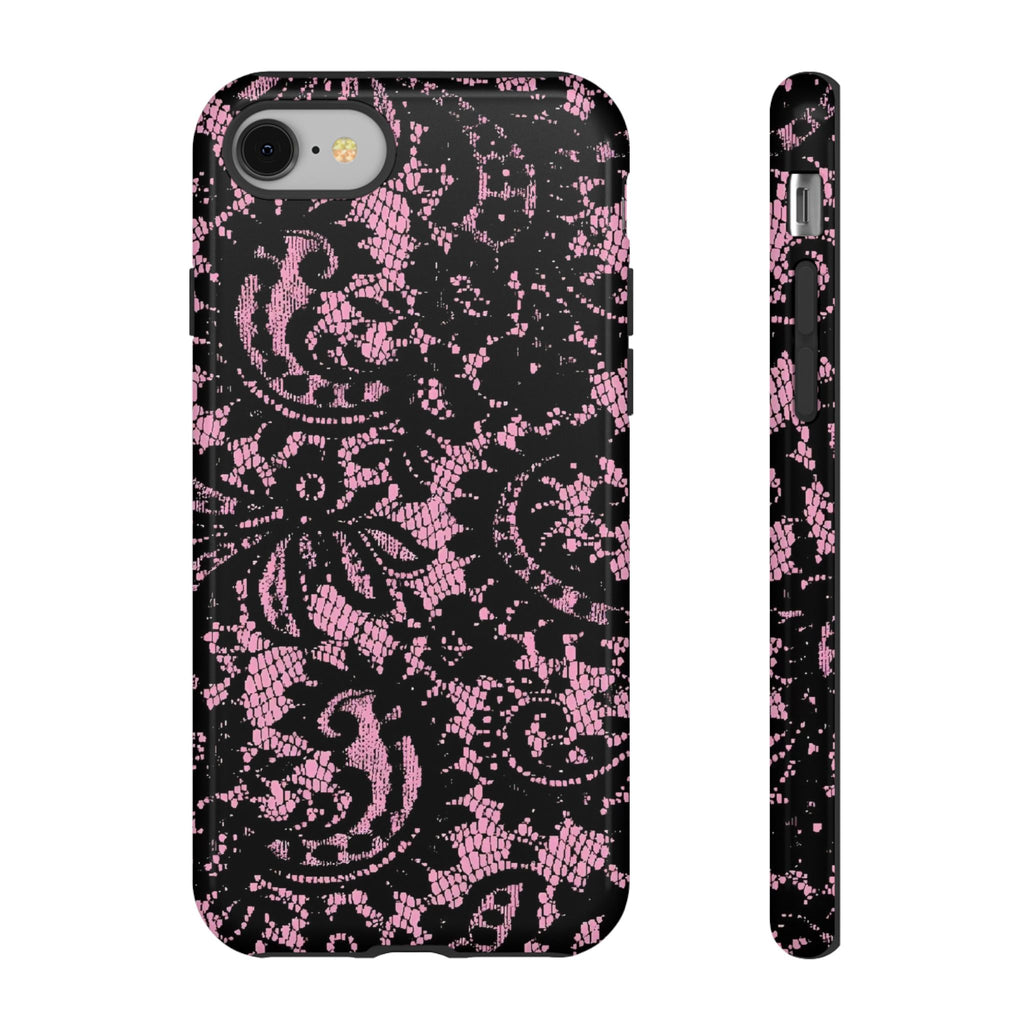 Pink Lace Pattern Tough Phone Case