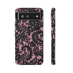 Pink Lace Pattern Tough Phone Case