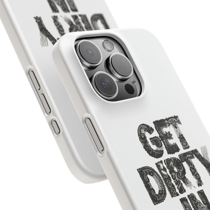 Get Dirty in Paris White Snap Case