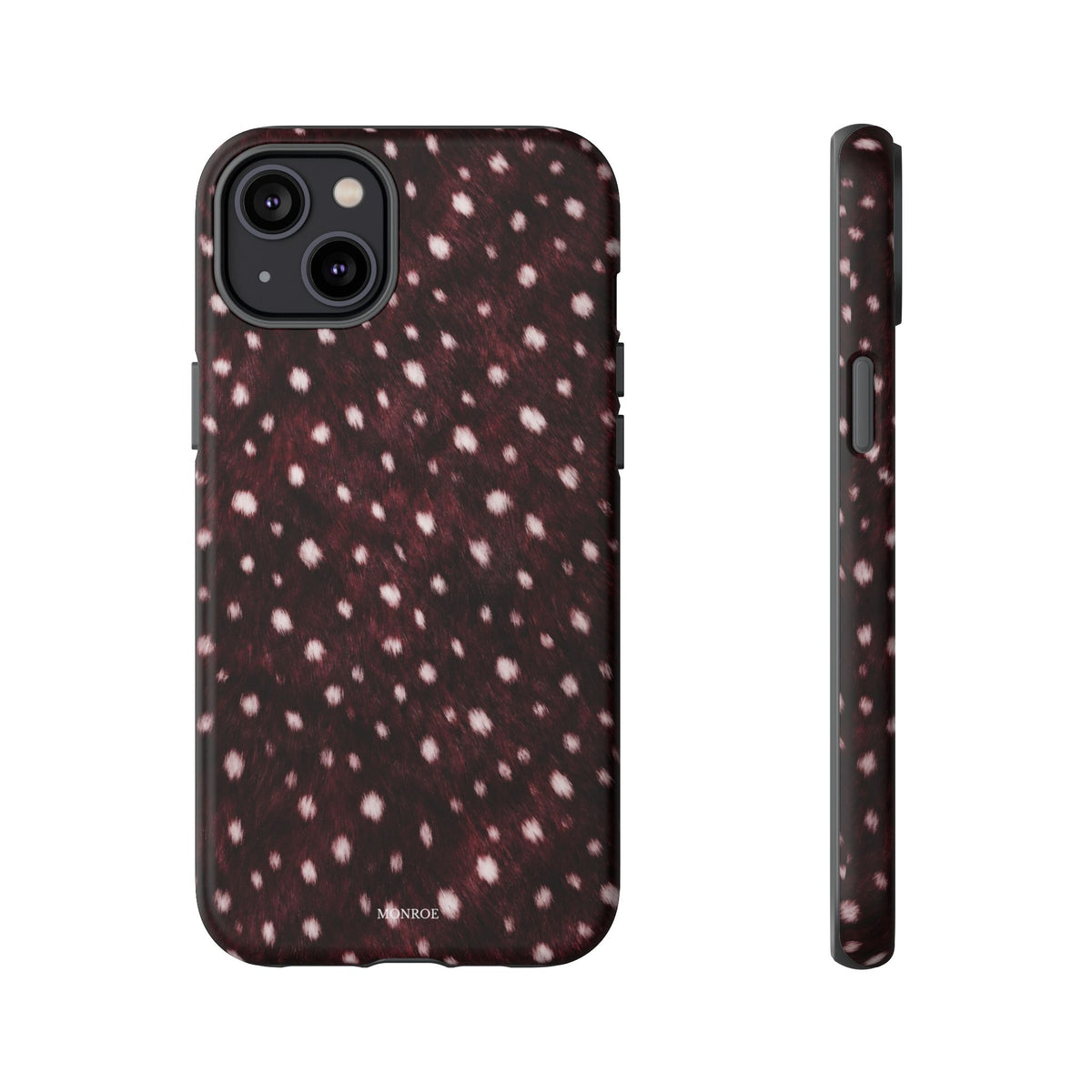Burgundy Spotted Fur Tough Case