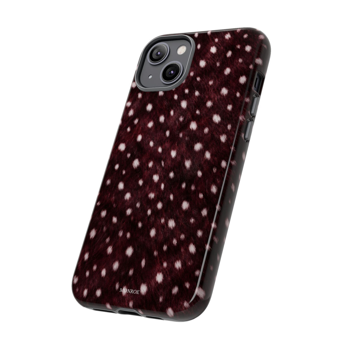 Burgundy Spotted Fur Tough Case