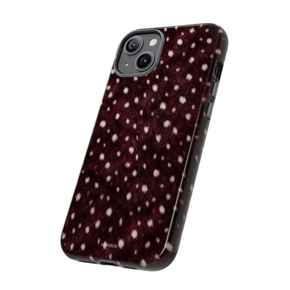 Burgundy Spotted Fur Tough Case