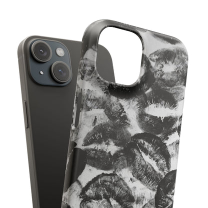 Black & White Kiss Print Case