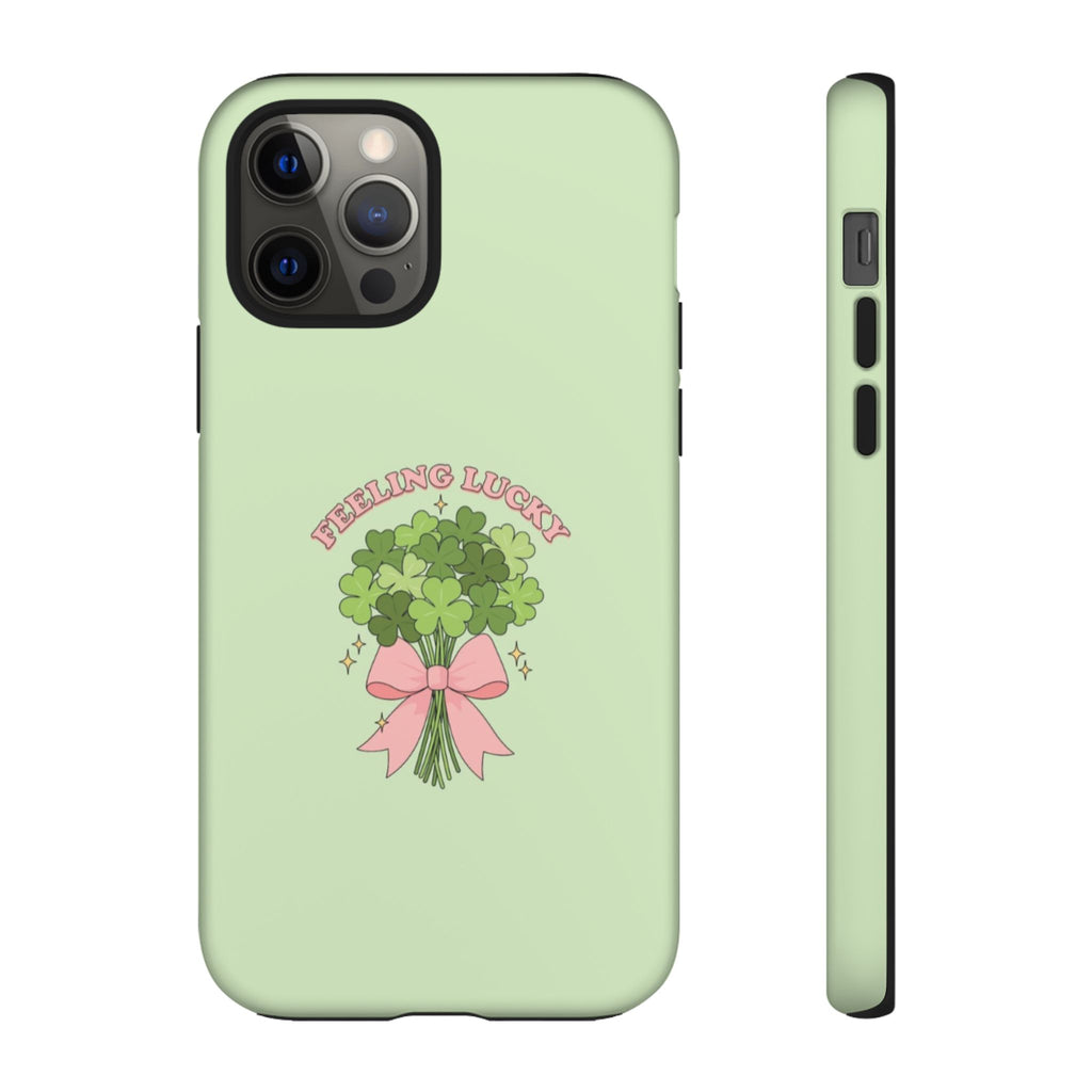 ‘Feeling Lucky' Clover Bouquet Tough Phone Case