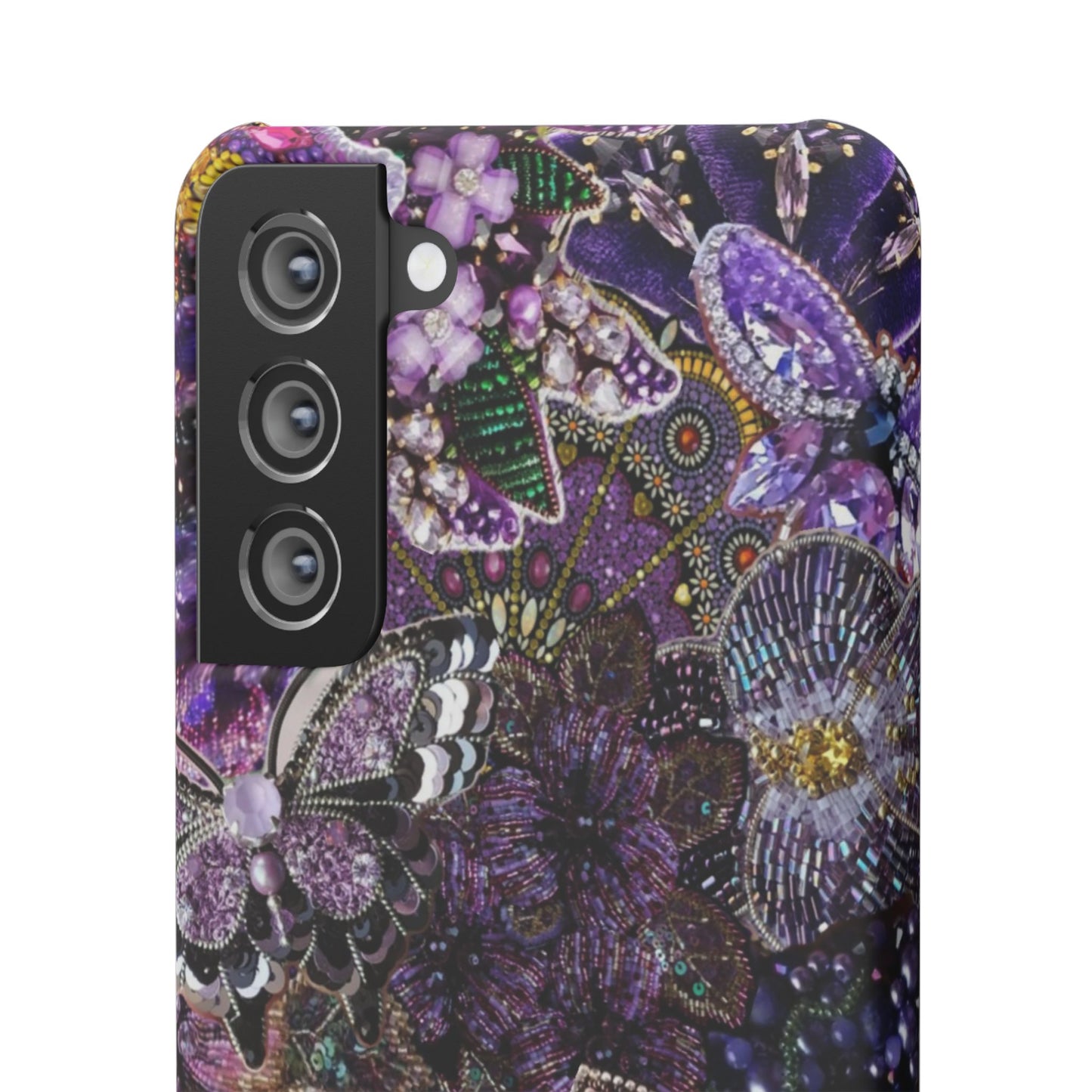 Purple Floral Butterfly Case