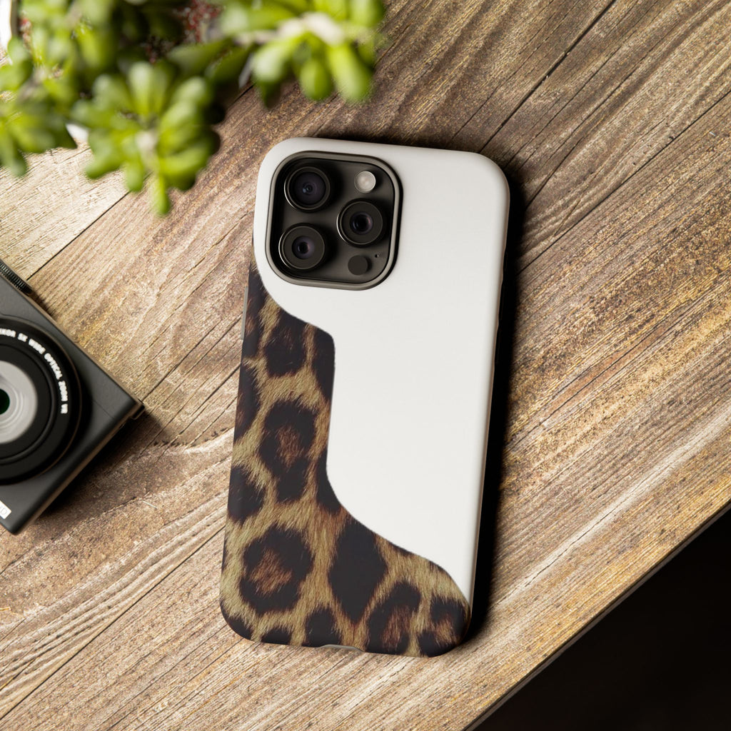 Half Cheetah Print Phone Case