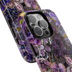 Purple Fleur-de-Lis Floral Tough Phone Case