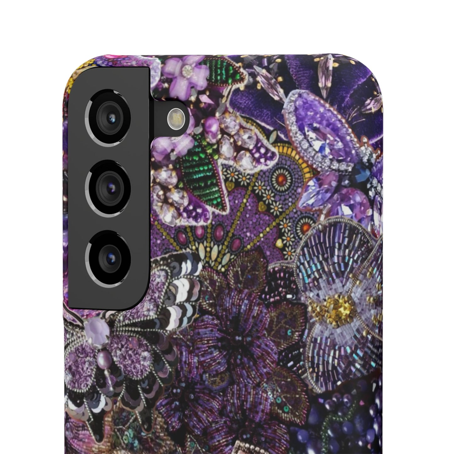 Purple Floral Butterfly Case