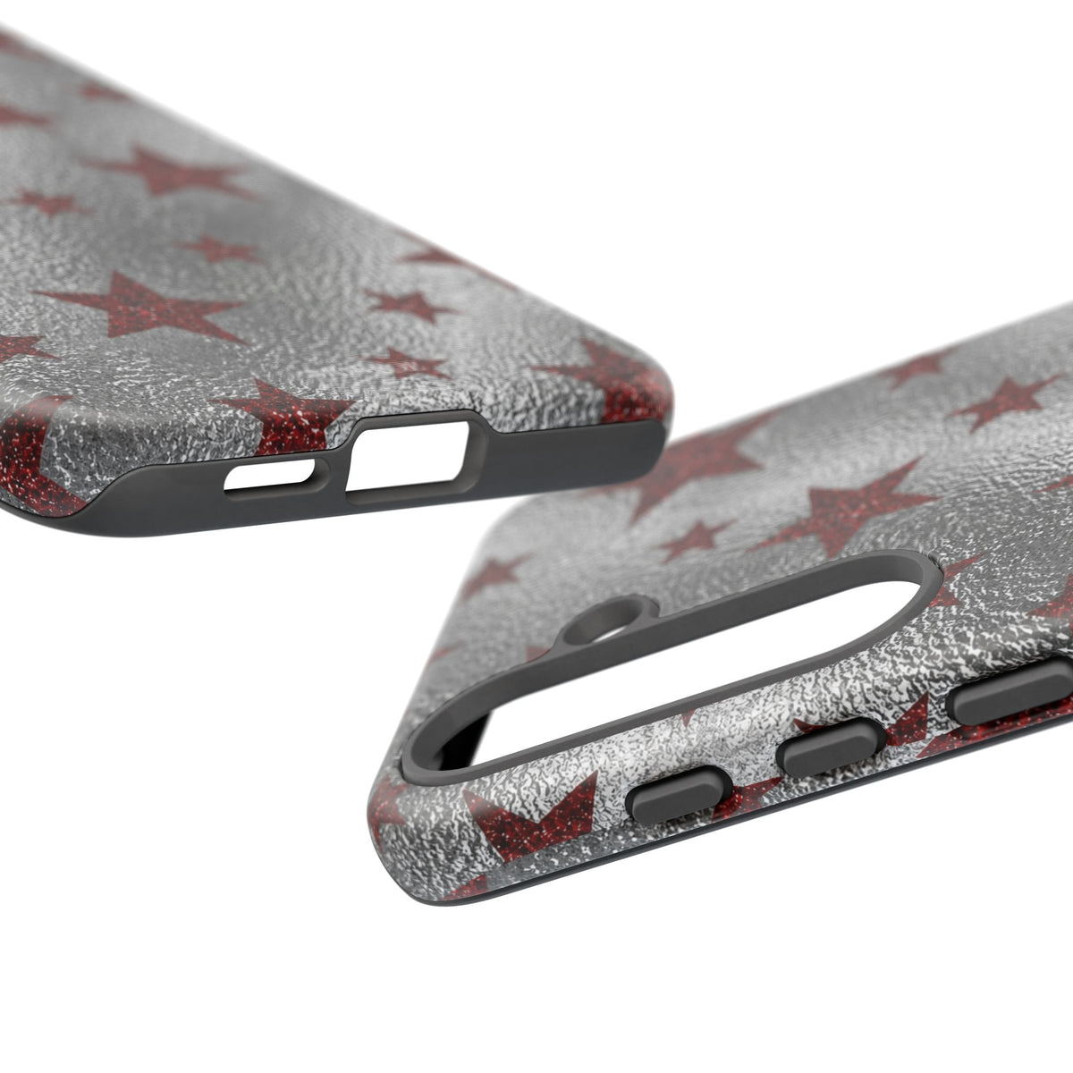 Silver Red Starry Tough Case