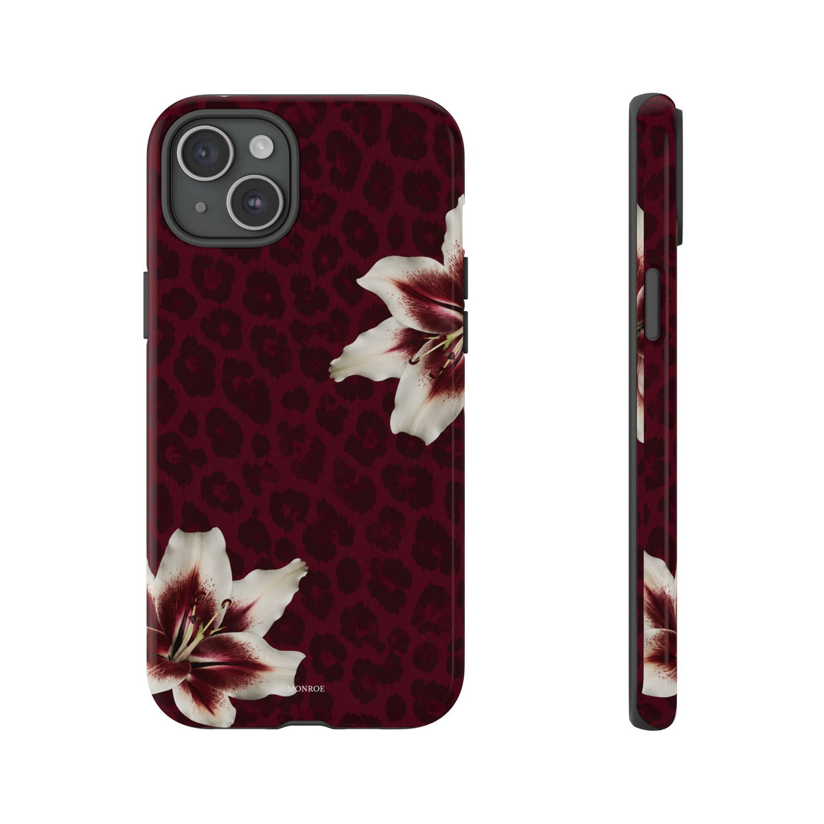 Burgundy Lily Leopard Tough Case