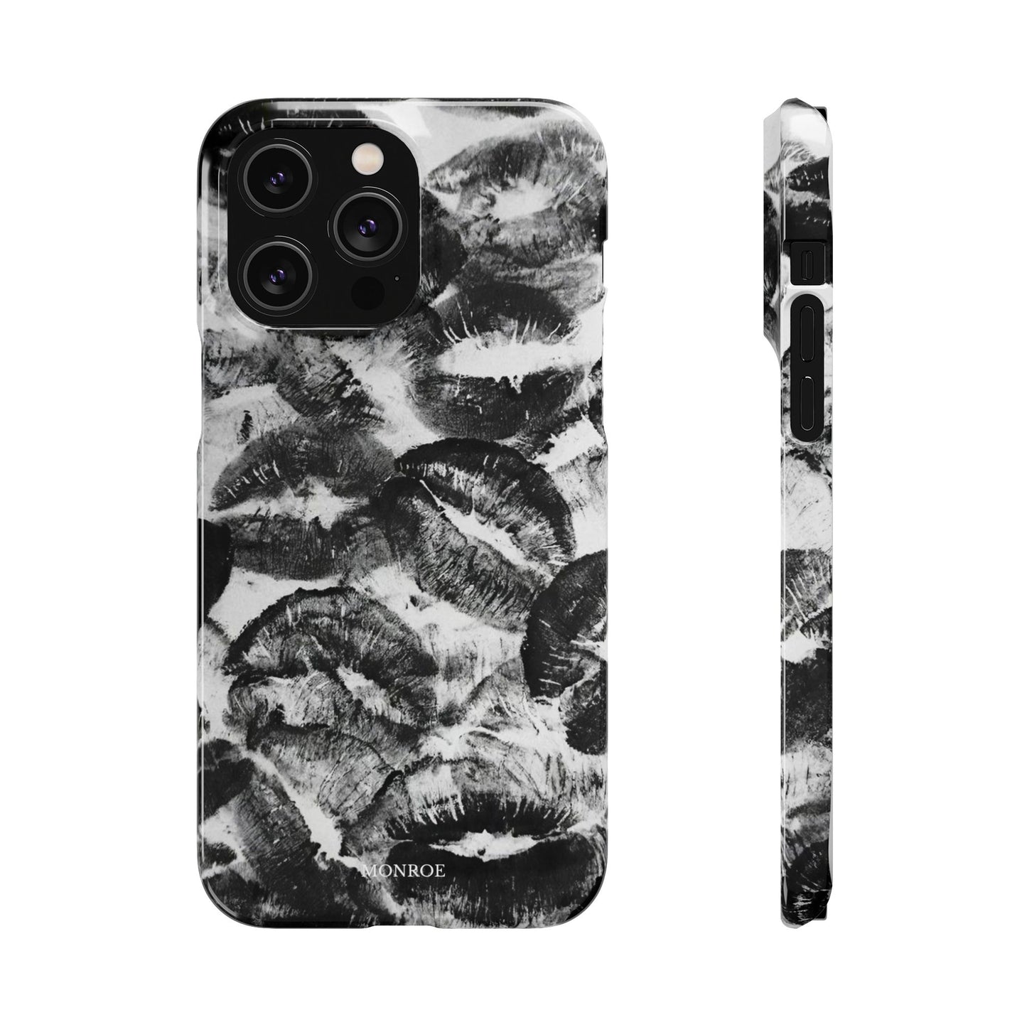 Black & White Kiss Print Case
