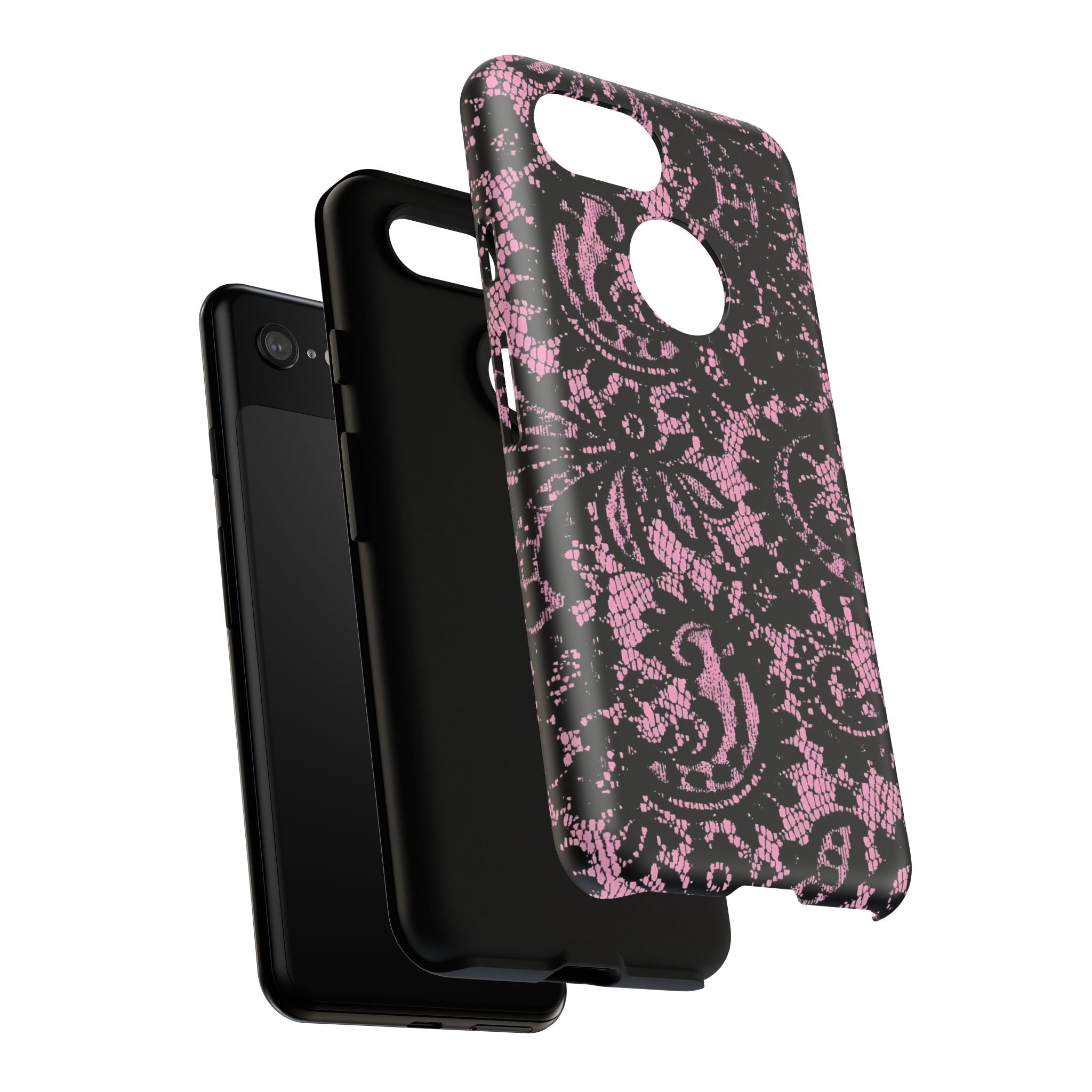 Pink Lace Pattern Tough Phone Case
