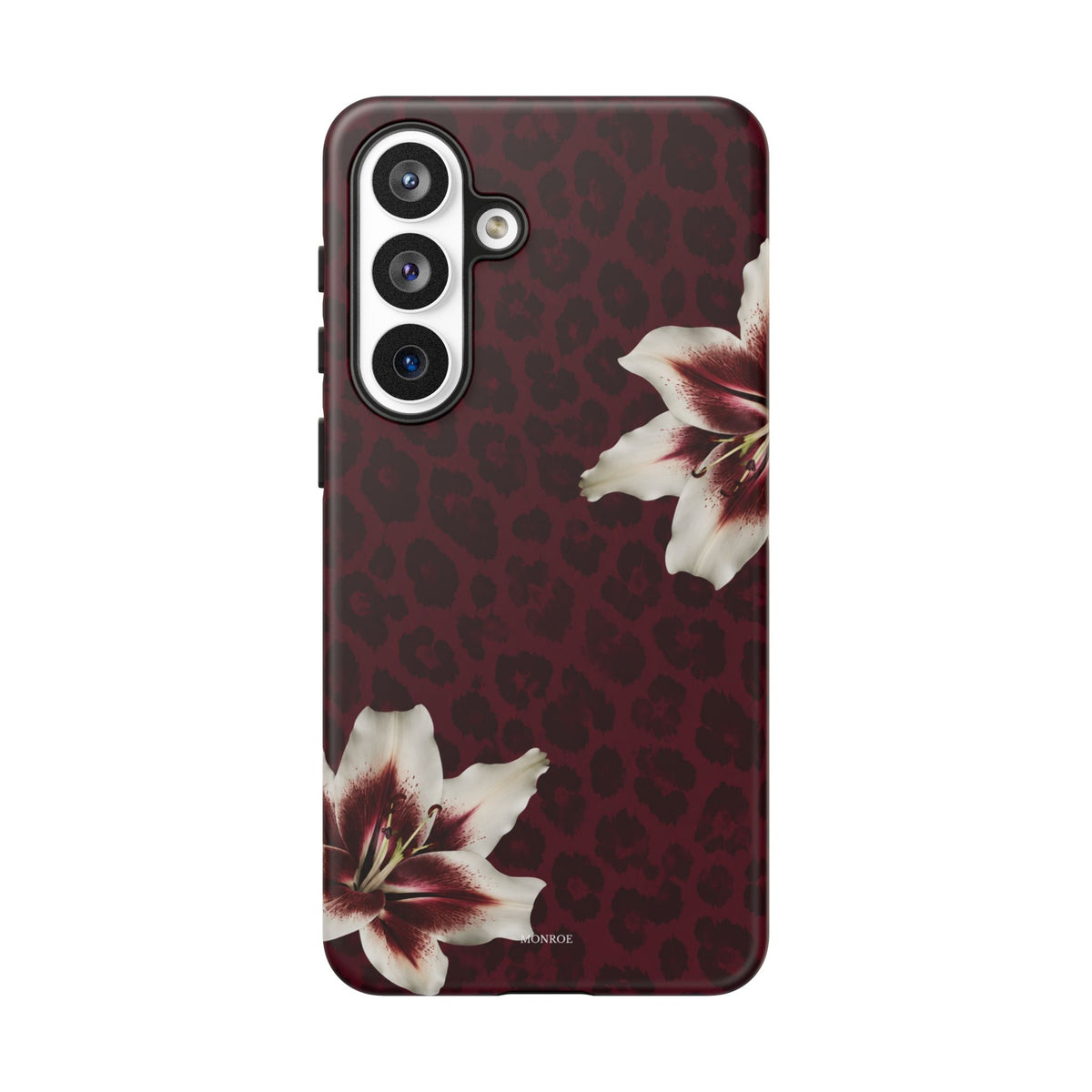 Burgundy Lily Leopard Tough Case