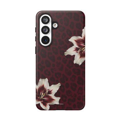 Burgundy Lily Leopard Tough Case