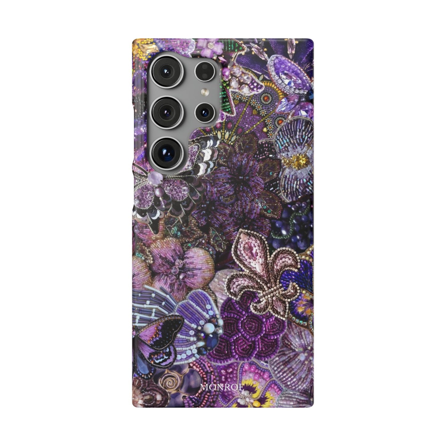 Purple Floral Butterfly Case