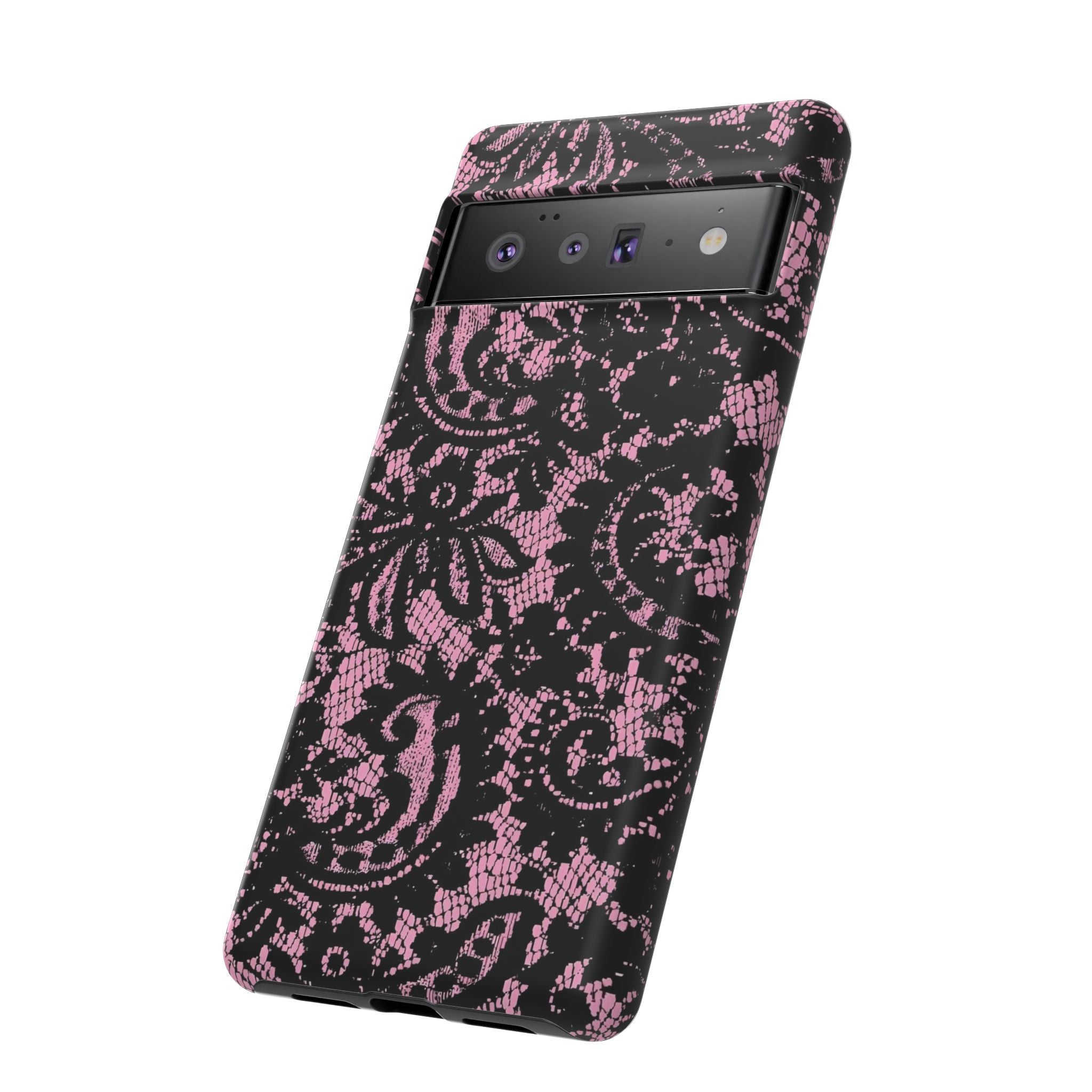 Pink Lace Pattern Tough Phone Case