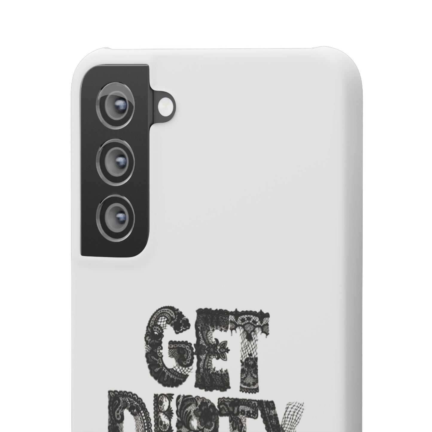 Get Dirty in Paris White Snap Case