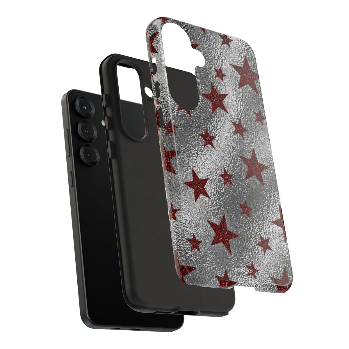 Silver Red Starry Tough Case