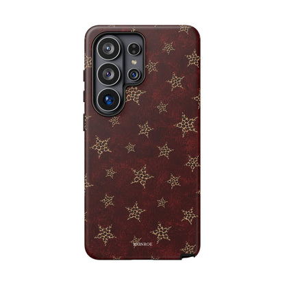 Burgundy Leopard Star Tough Case