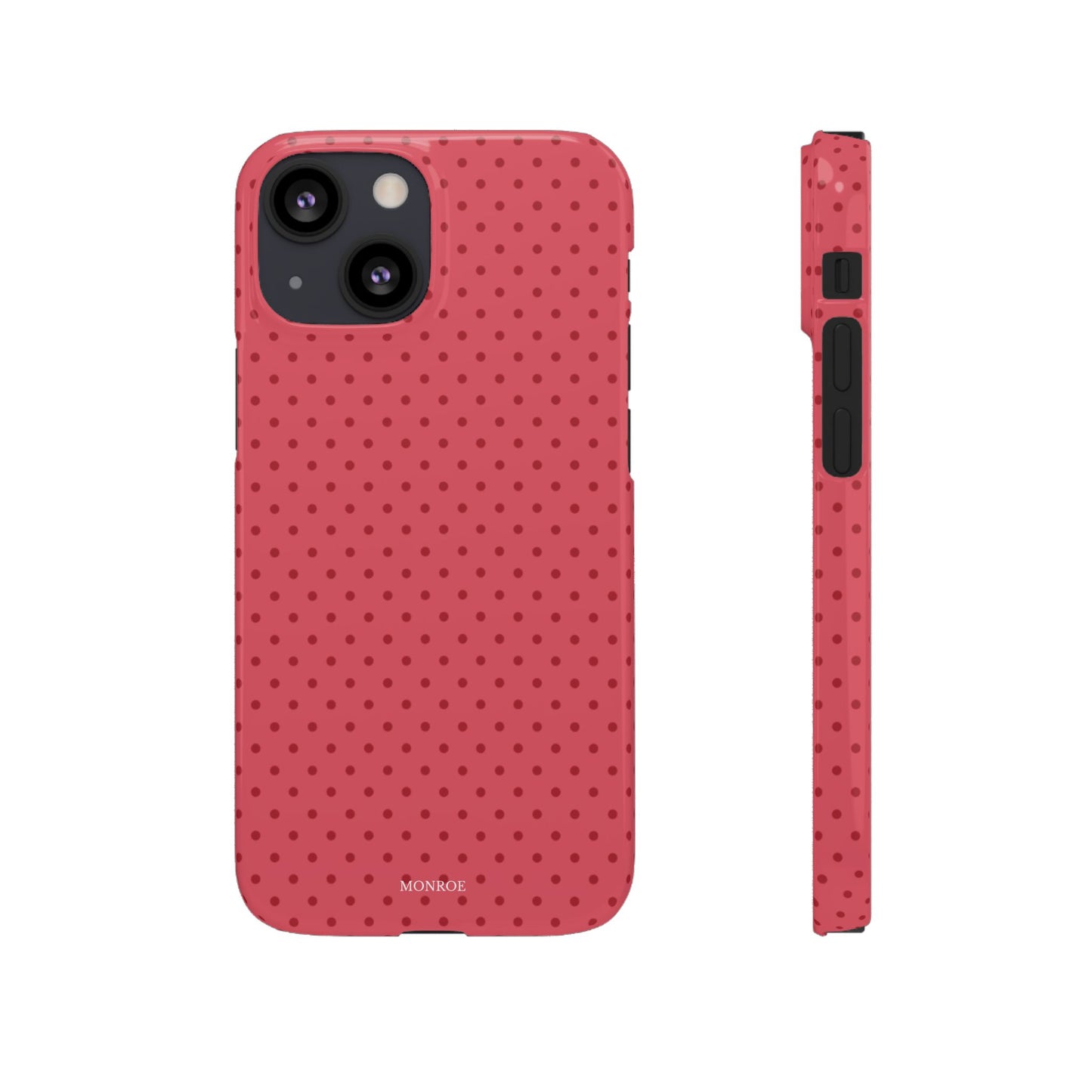 Coral Polka Dot Snap Phone Case