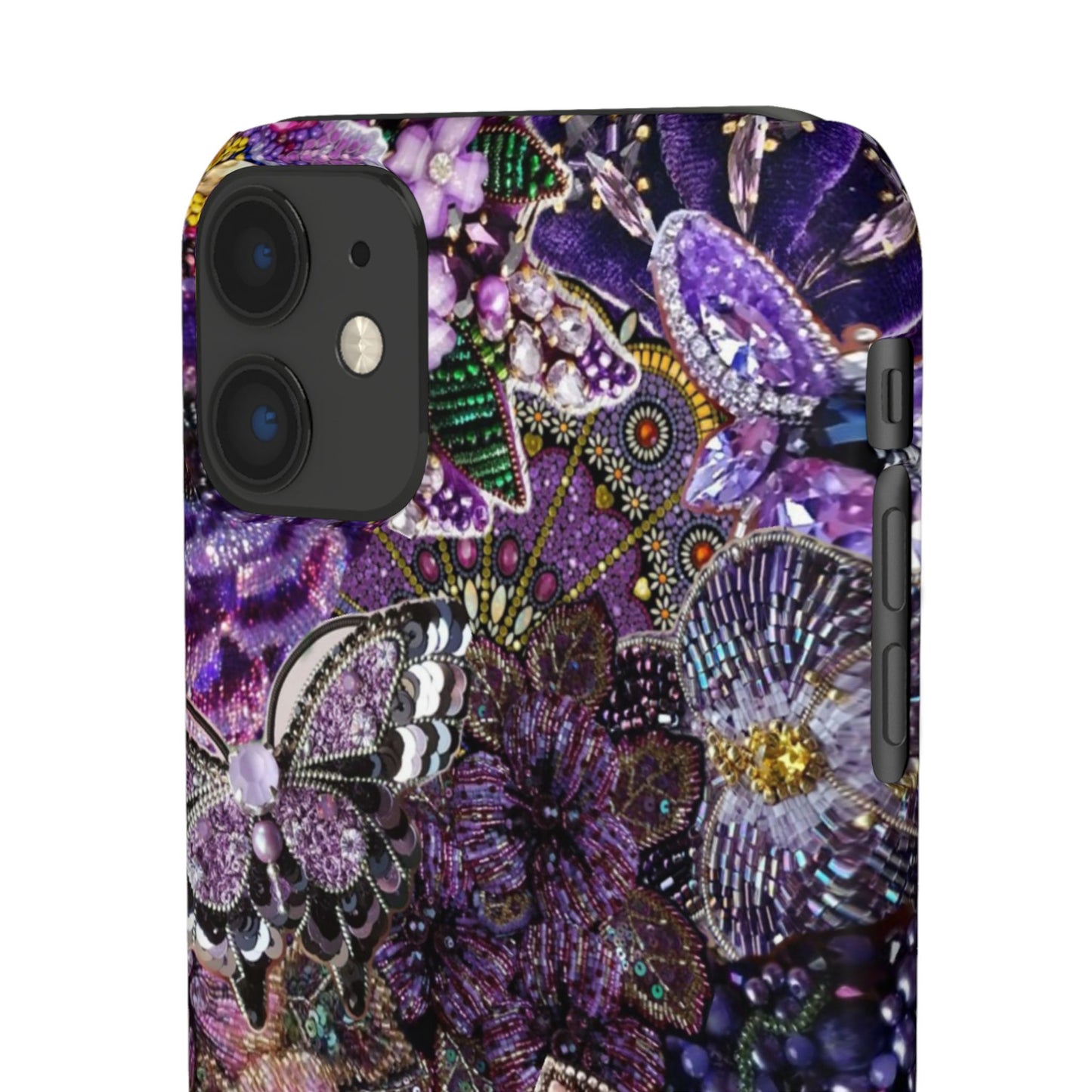 Purple Floral Butterfly Case