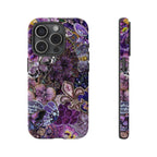 Purple Fleur-de-Lis Floral Tough Phone Case