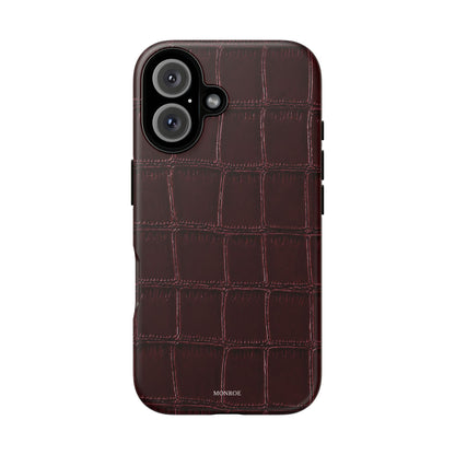Burgundy Croc Tough Case