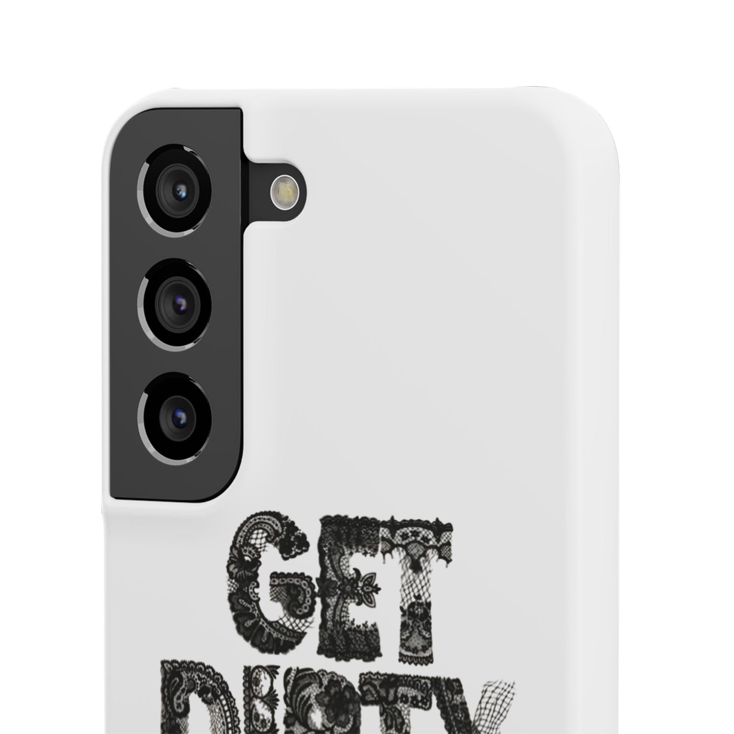 Get Dirty in Paris White Snap Case
