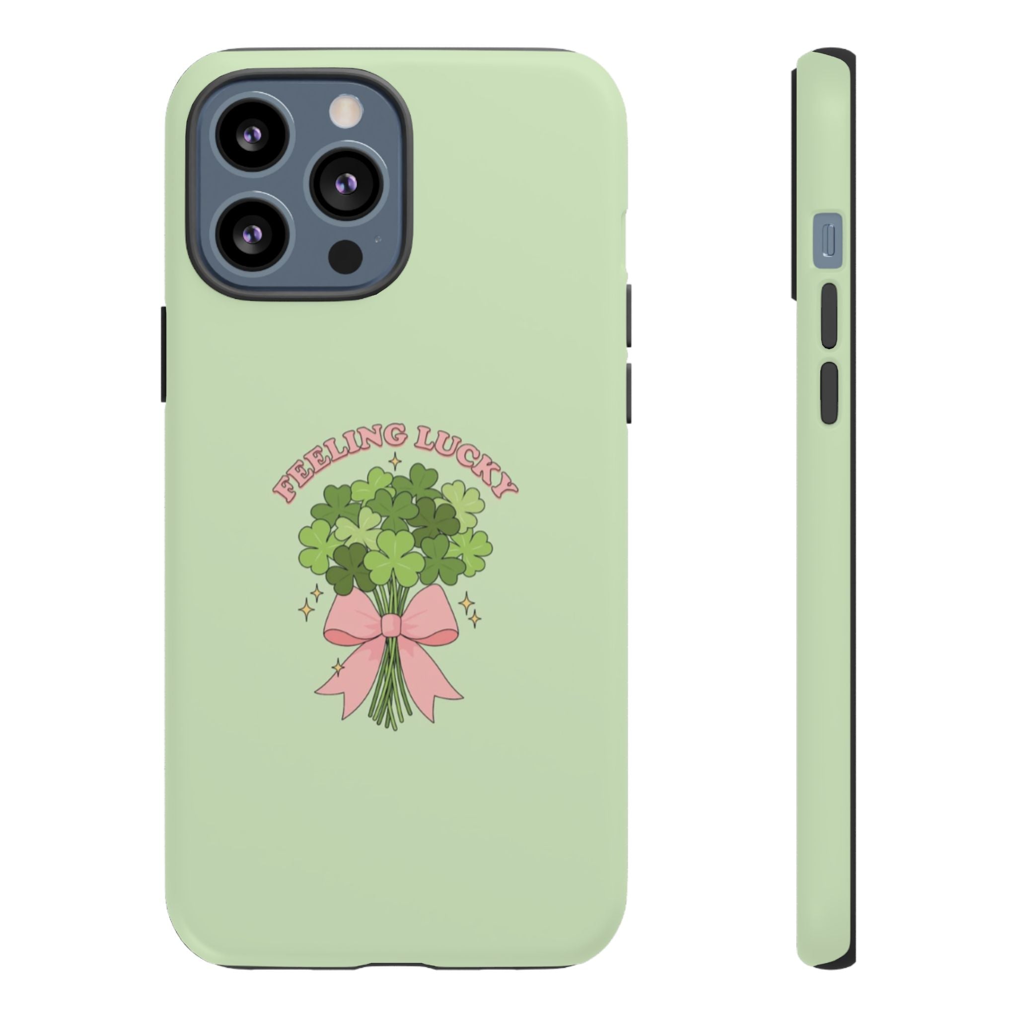‘Feeling Lucky' Clover Bouquet Tough Phone Case